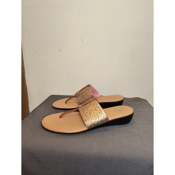 Soles by Catherine's Jewelled Thong Sandals Women's 11 Pink - Picture 1 of 9
